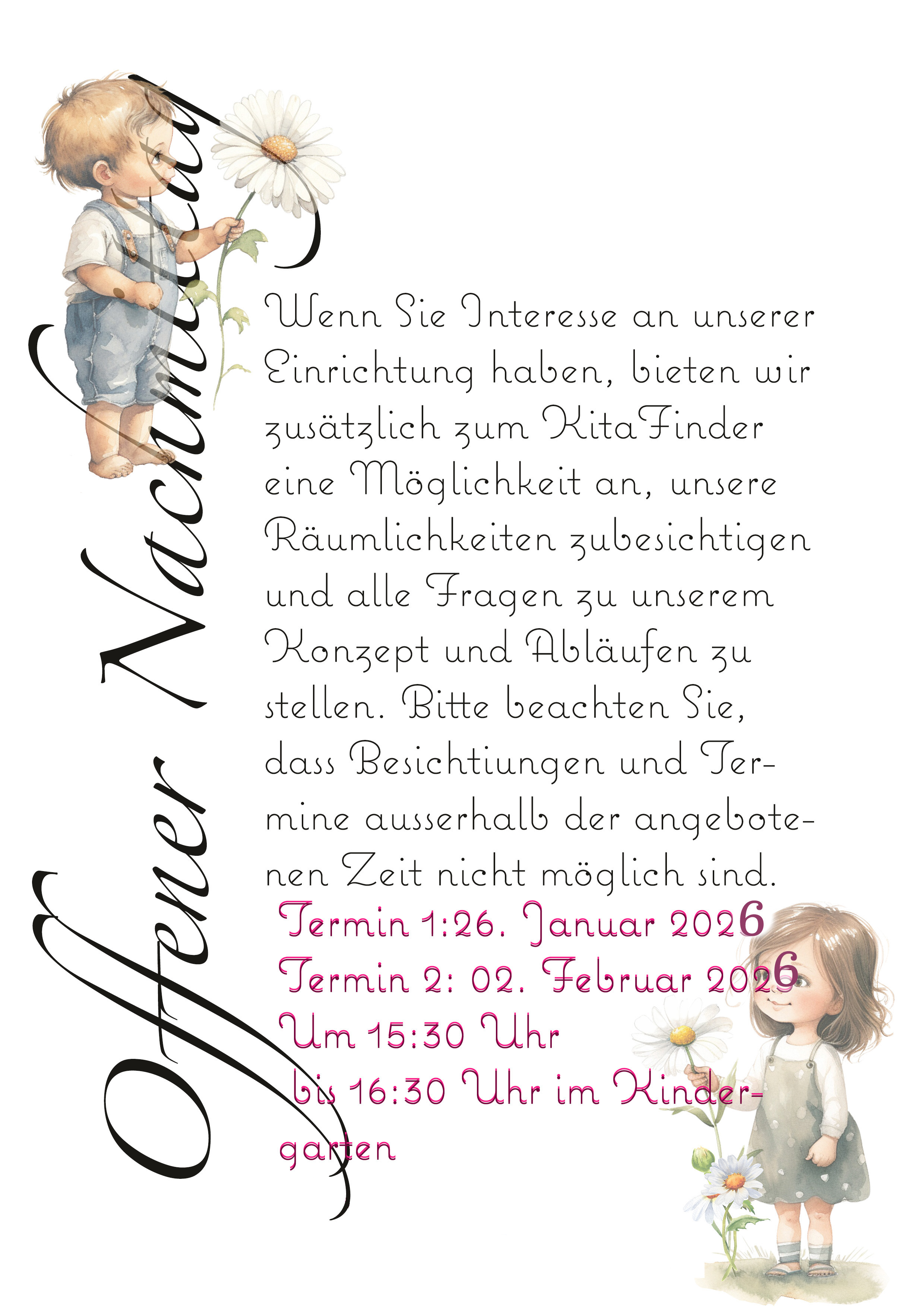 Offene Nachmittage 2025